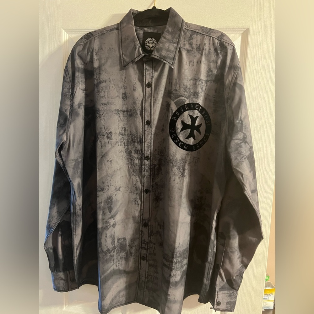 Beautiful affliction, men’s button-down shirt worn once